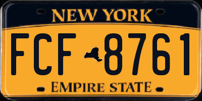 NY license plate FCF8761