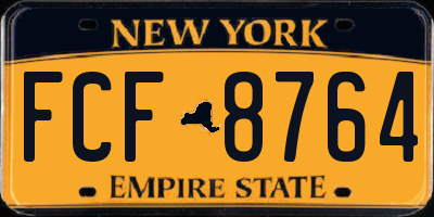 NY license plate FCF8764