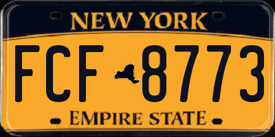 NY license plate FCF8773