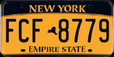 NY license plate FCF8779
