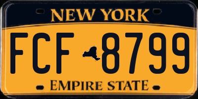 NY license plate FCF8799
