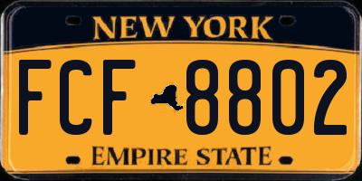 NY license plate FCF8802