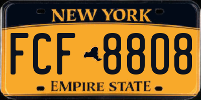 NY license plate FCF8808