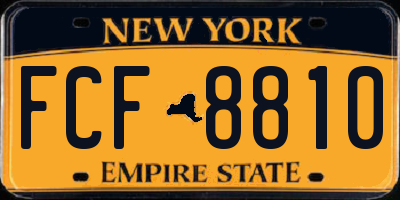 NY license plate FCF8810