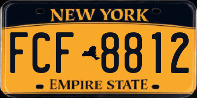 NY license plate FCF8812