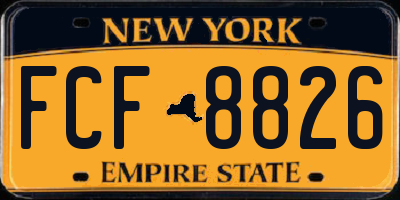 NY license plate FCF8826