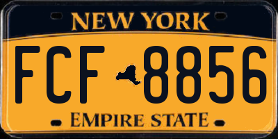 NY license plate FCF8856