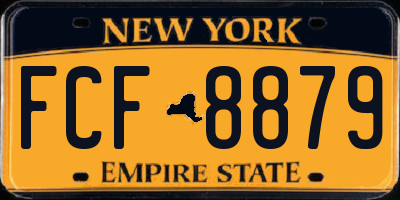 NY license plate FCF8879