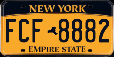 NY license plate FCF8882