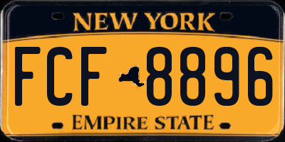 NY license plate FCF8896