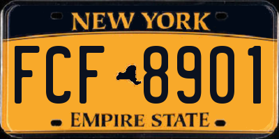 NY license plate FCF8901