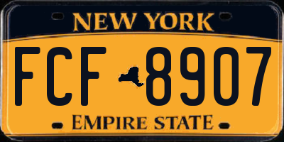 NY license plate FCF8907