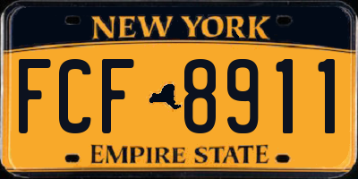 NY license plate FCF8911