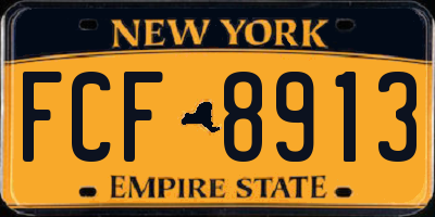 NY license plate FCF8913