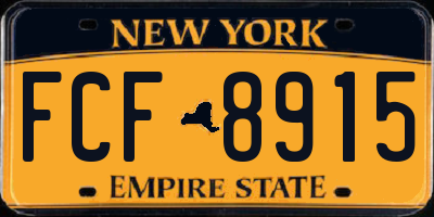NY license plate FCF8915