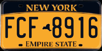 NY license plate FCF8916