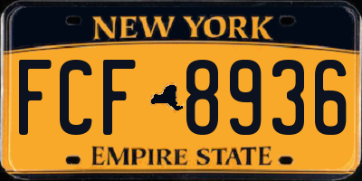 NY license plate FCF8936