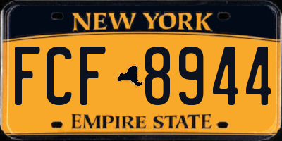 NY license plate FCF8944