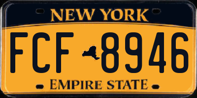 NY license plate FCF8946