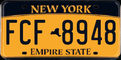 NY license plate FCF8948