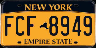 NY license plate FCF8949