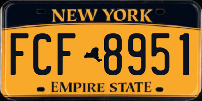 NY license plate FCF8951