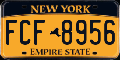 NY license plate FCF8956