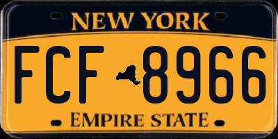 NY license plate FCF8966