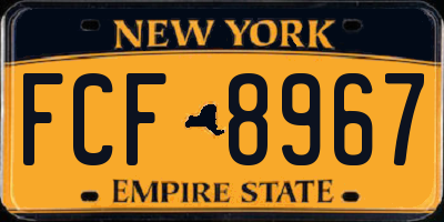 NY license plate FCF8967