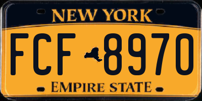 NY license plate FCF8970