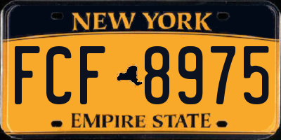 NY license plate FCF8975