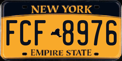 NY license plate FCF8976