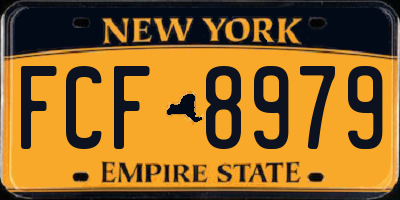 NY license plate FCF8979