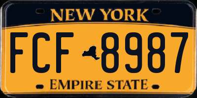 NY license plate FCF8987