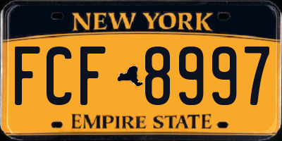NY license plate FCF8997