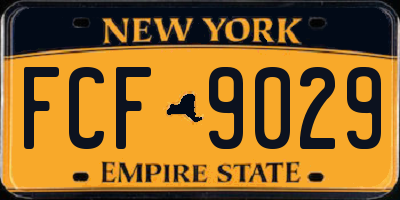 NY license plate FCF9029