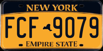 NY license plate FCF9079
