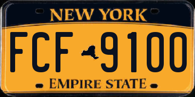 NY license plate FCF9100
