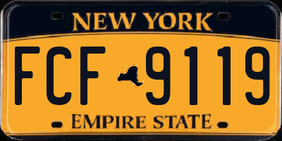 NY license plate FCF9119