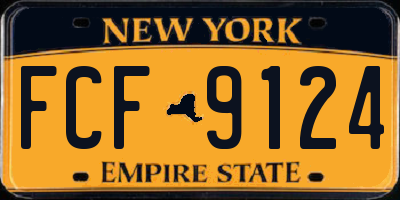 NY license plate FCF9124