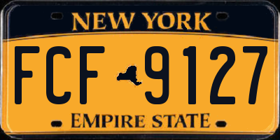 NY license plate FCF9127
