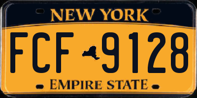 NY license plate FCF9128