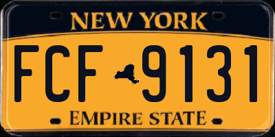 NY license plate FCF9131
