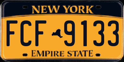 NY license plate FCF9133
