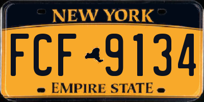 NY license plate FCF9134