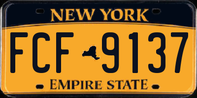 NY license plate FCF9137