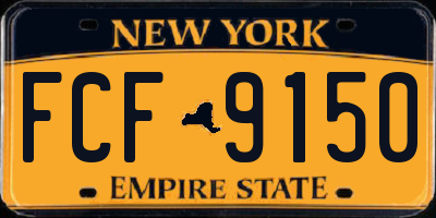 NY license plate FCF9150