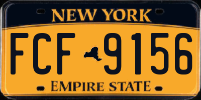 NY license plate FCF9156
