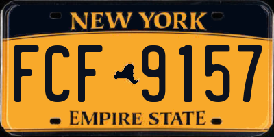 NY license plate FCF9157