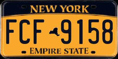 NY license plate FCF9158